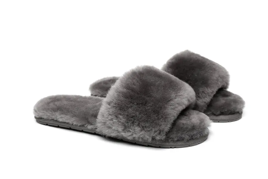 UGG Australian Shepherd Wool Fluffy Slides Nala Slipper