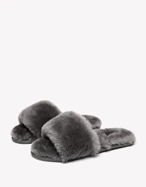 UGG Australian Shepherd Wool Fluffy Slides Nala Slipper