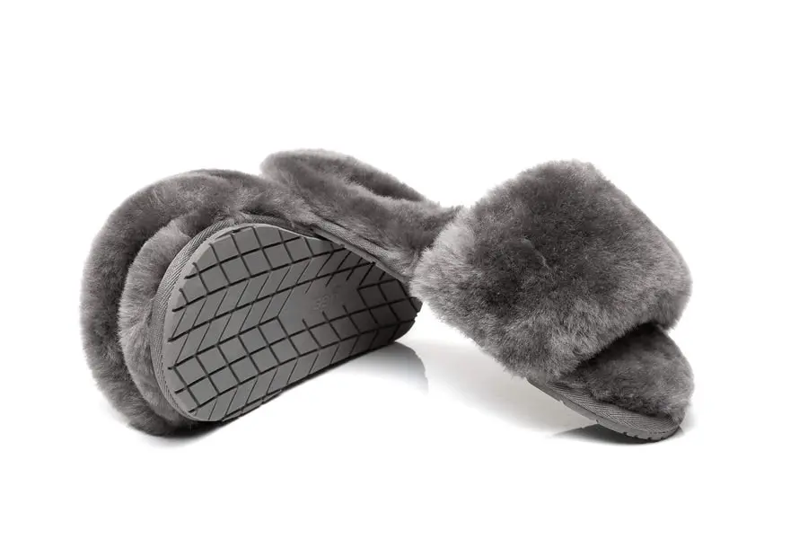 UGG Australian Shepherd Wool Fluffy Slides Nala Slipper