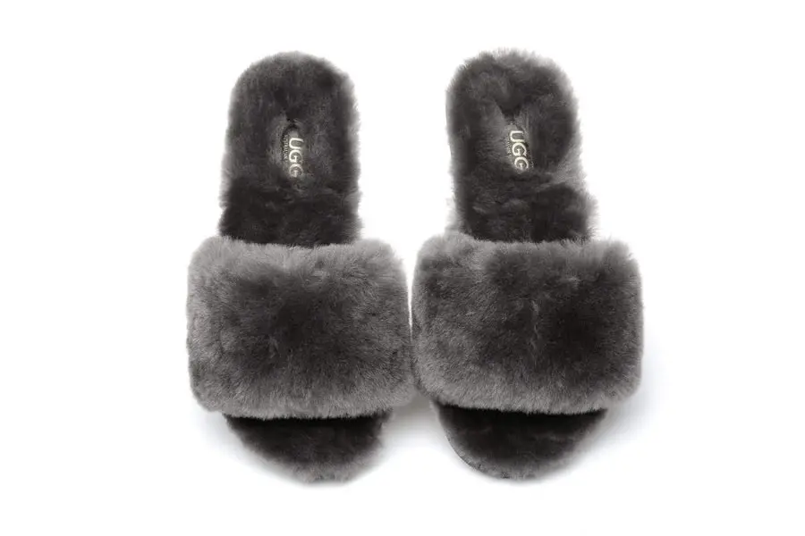 UGG Australian Shepherd Wool Fluffy Slides Nala Slipper