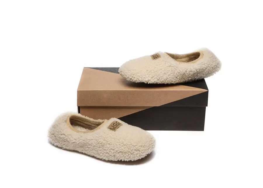 UGG Australian Shepherd Curly Wool Slippers Women Lucina