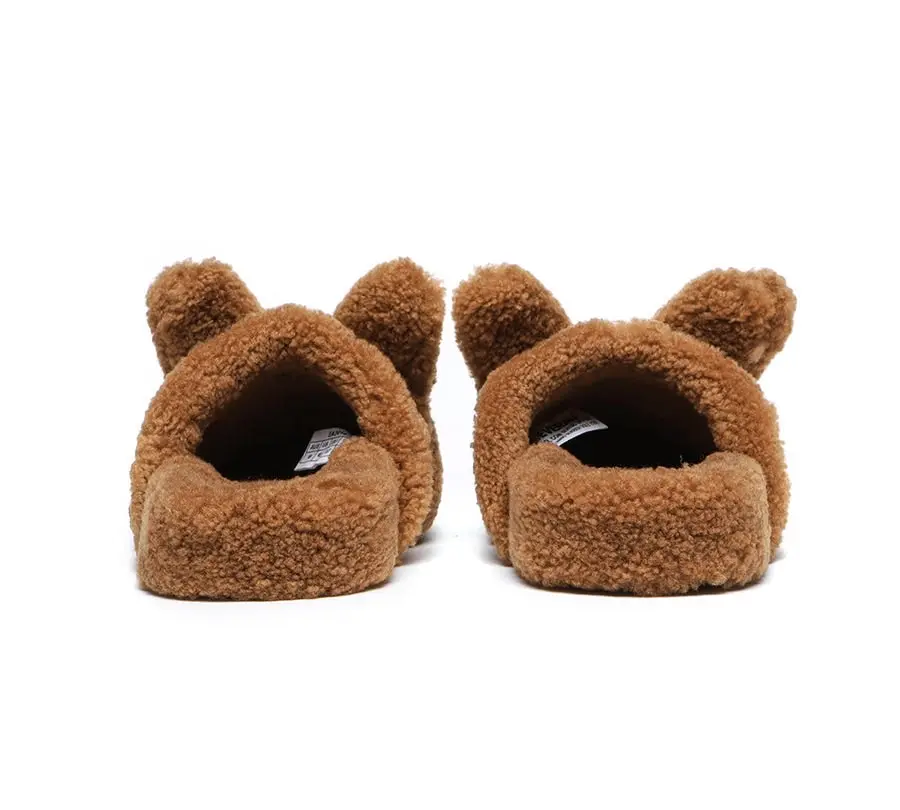 EVERAU®UGG Australian Merino wool Fluffy Bunny UGG Slipper