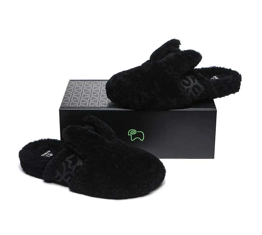 EVERAU®UGG Australian Merino wool Fluffy Bunny UGG Slipper