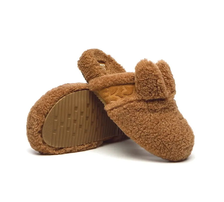 EVERAU®UGG Australian Merino wool Fluffy Bunny UGG Slipper