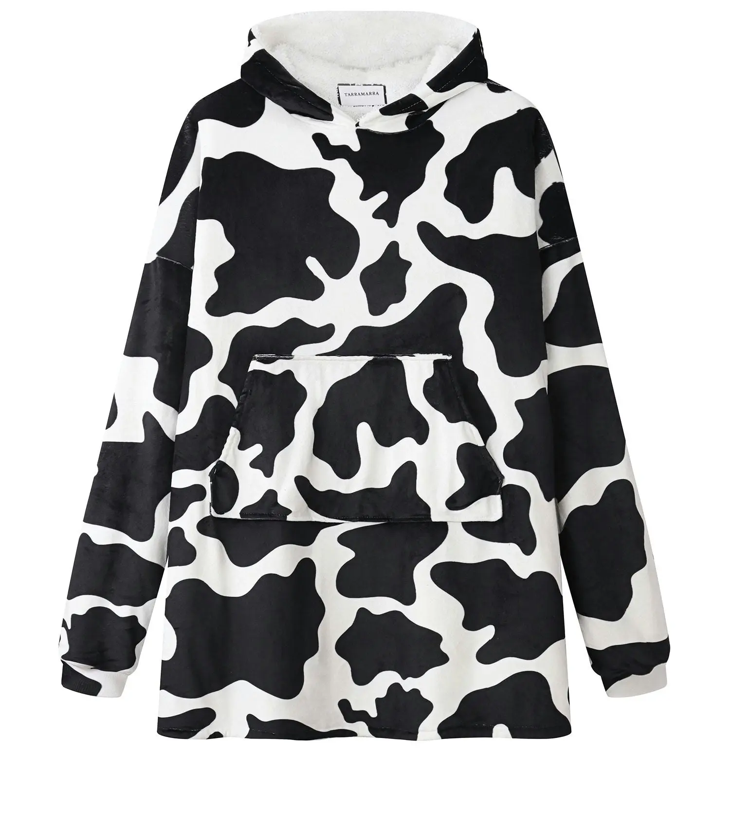 Tarramarra® Reversible Hoodie Blanket Unisex Cow Print