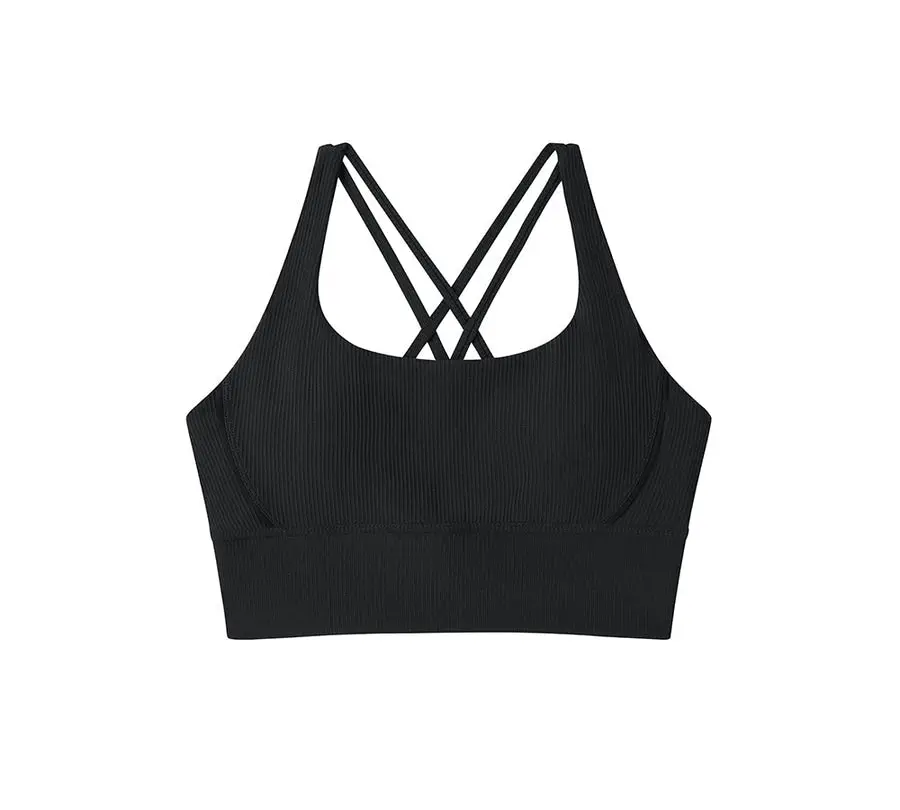 Tarramarra Criss-cross Back Flow Ribbed Sports Bra