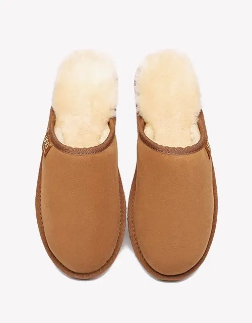 Australian Shepherd® UGG Men Scuffs Slippers Sheepskin