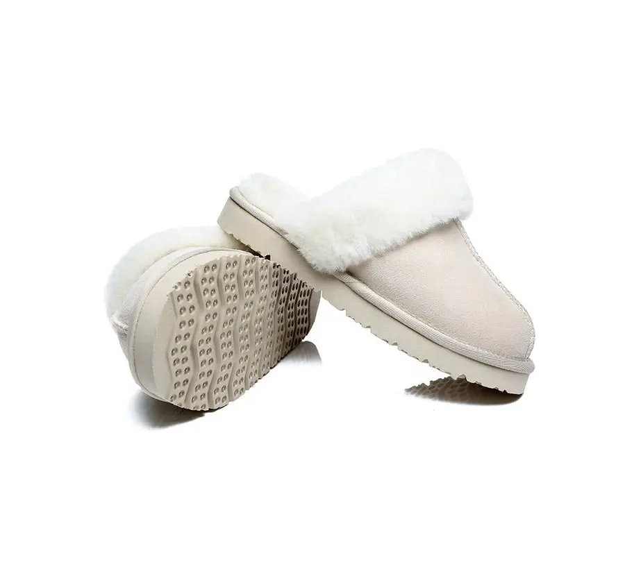 EVERAU® Double-faced Premium Sheepskin Unisex UGG Slipper Muffin Special Colour