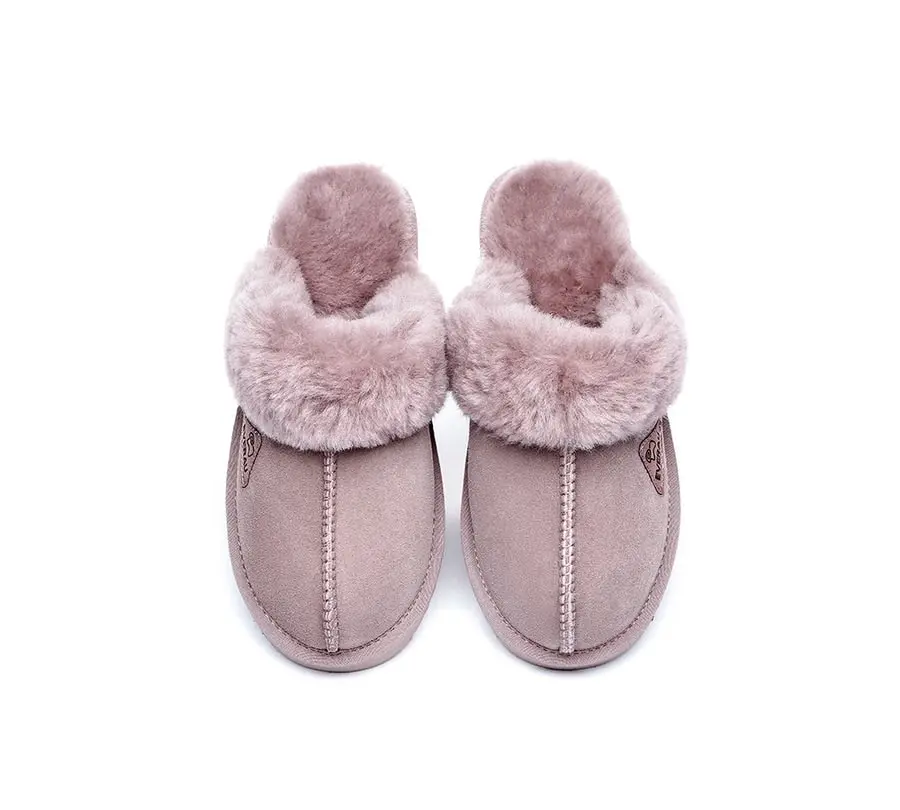 EVERAU® Double-faced Premium Sheepskin Unisex UGG Slipper Muffin Special Colour