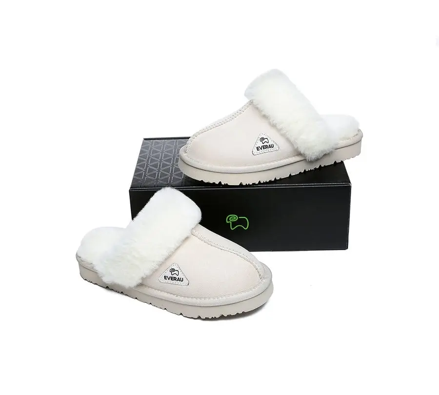 EVERAU® Double-faced Premium Sheepskin Unisex UGG Slipper Muffin Special Colour