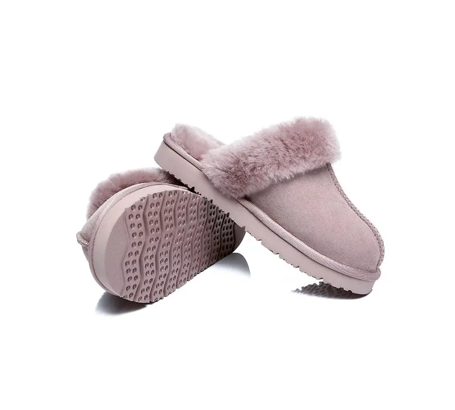 EVERAU® Double-faced Premium Sheepskin Unisex UGG Slipper Muffin Special Colour