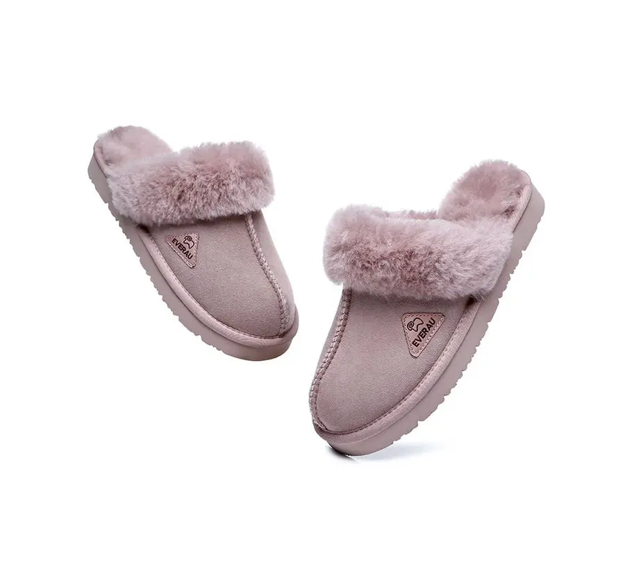 EVERAU® Double-faced Premium Sheepskin Unisex UGG Slipper Muffin Special Colour