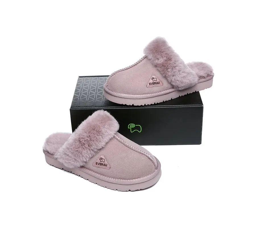 EVERAU® Double-faced Premium Sheepskin Unisex UGG Slipper Muffin Special Colour