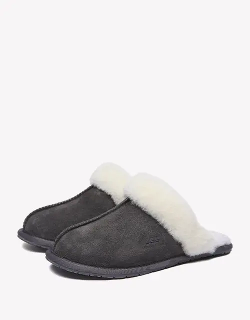 Australian Shepherd® Premium Sheepskin Wool Unisex Scuff Ugg Slippers Rosa Water Resistant