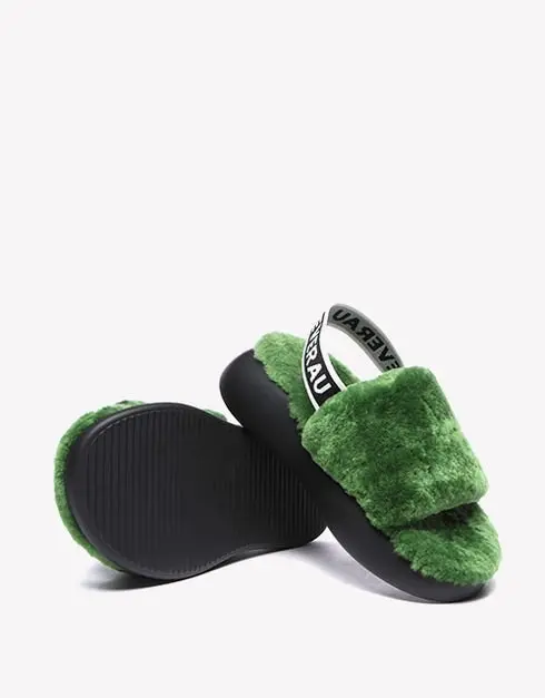 EVERAU Miss Ever Sheepskin Wool Slipper Scuffs