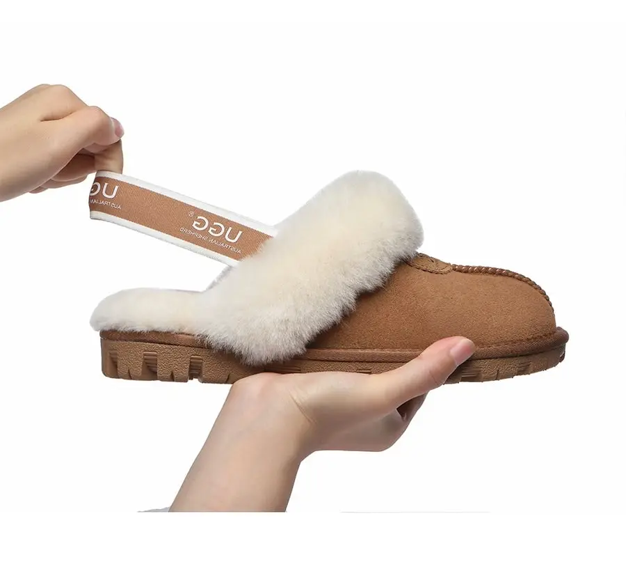 UGG Australian Shepherd Slingback Slippers Unisex Waffle Plus Band