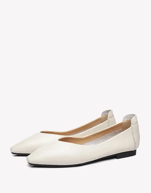 UGG Australian Shepherd Pointed Toe Ballet Leather Flats Everly