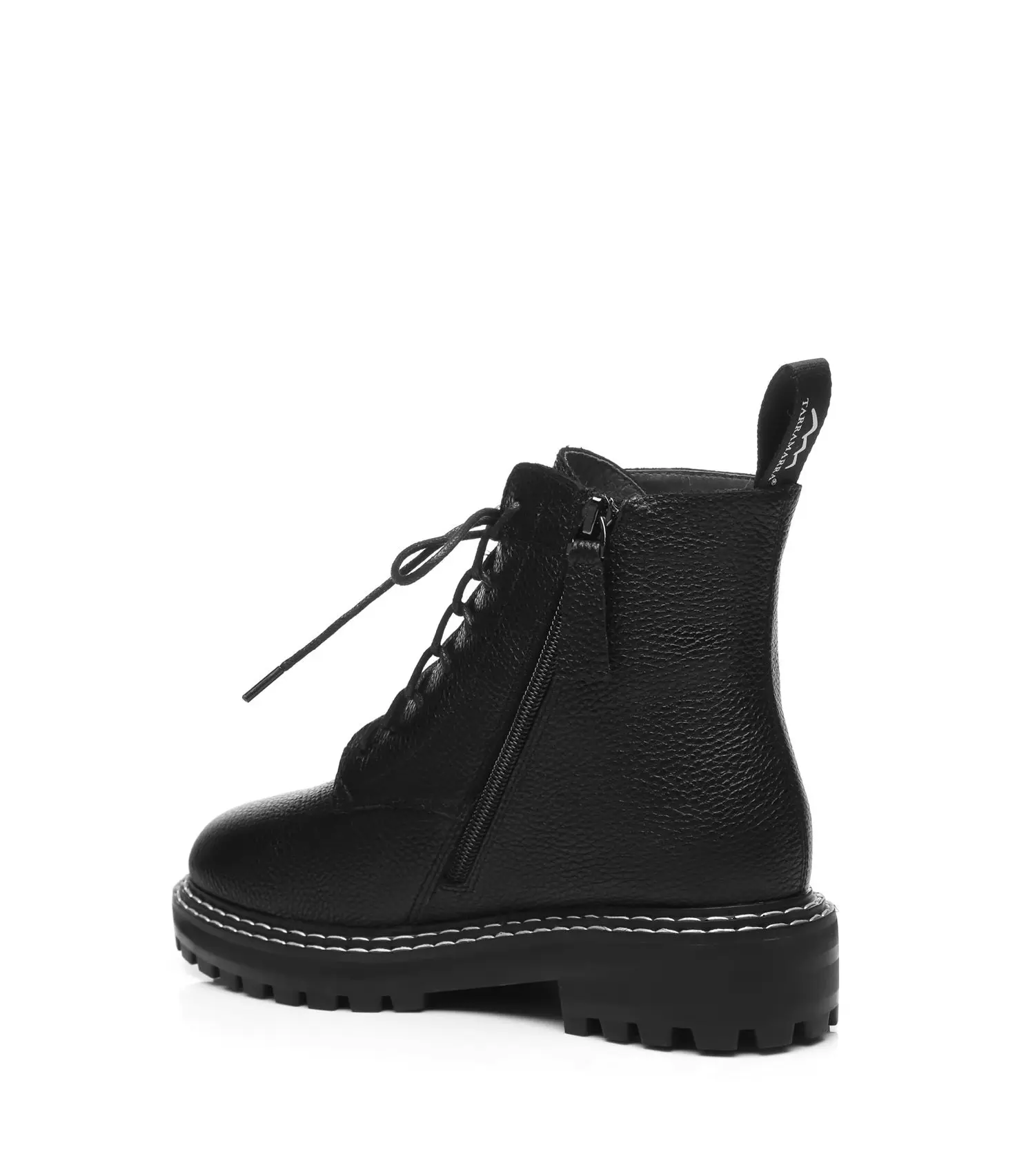 Tarramarra® Lana Lace Up Sheepskin Wool Boots Black High Top