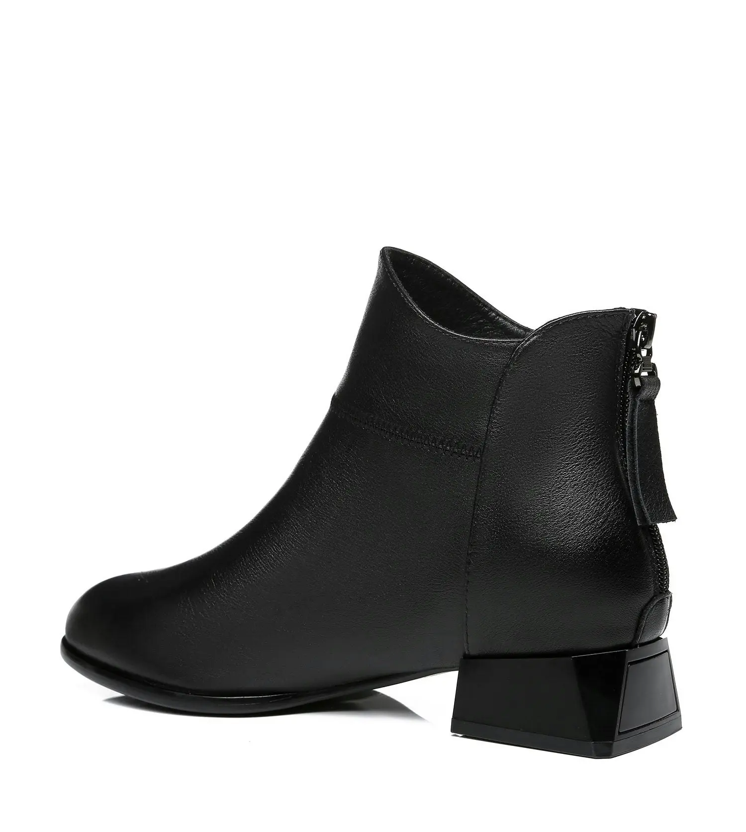 Tarramarra® Women Ankle Boots Quella Leather Block Heel Black