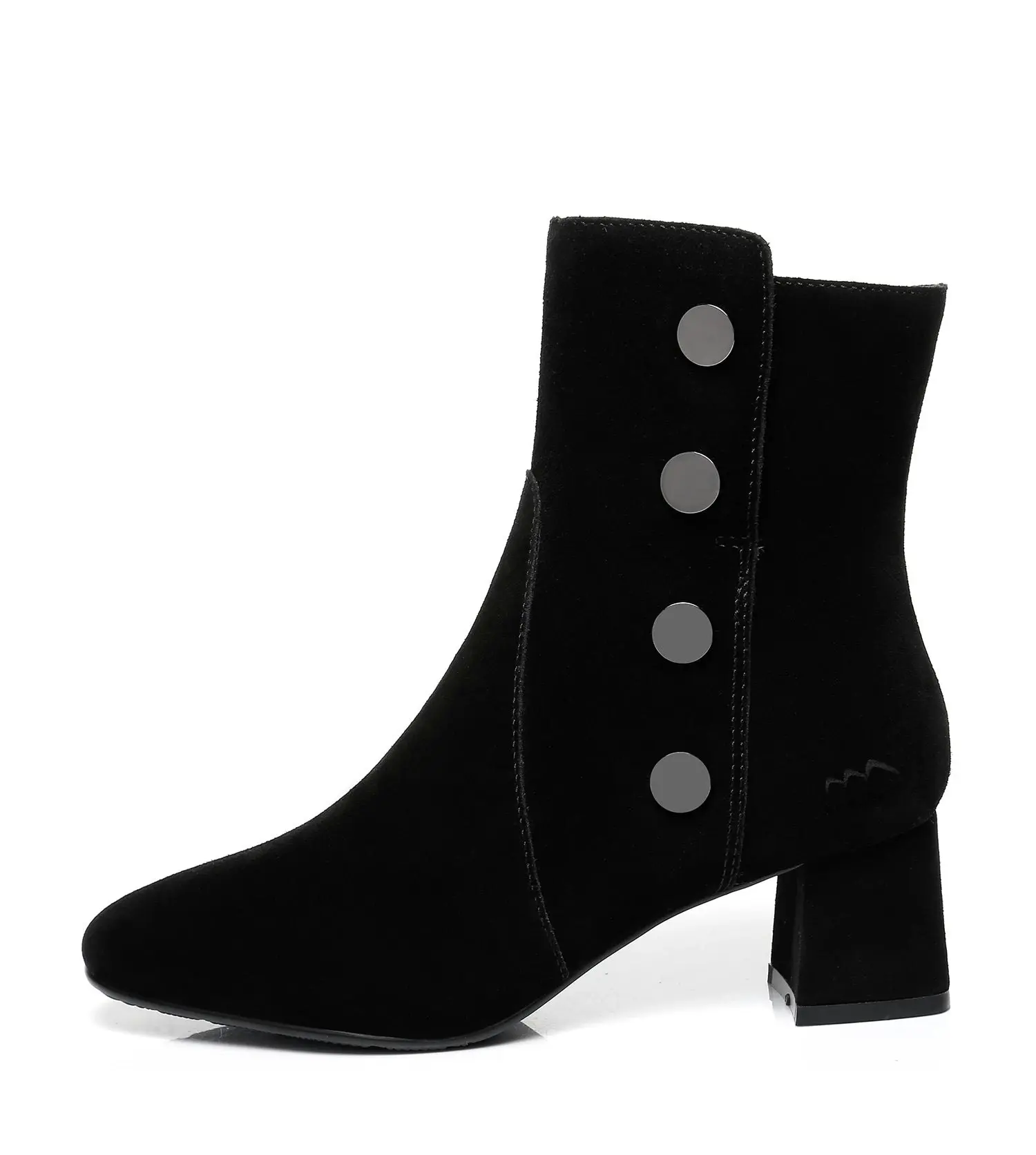 Tarramarra® Midi Women Fashion Block Heel Black Boots