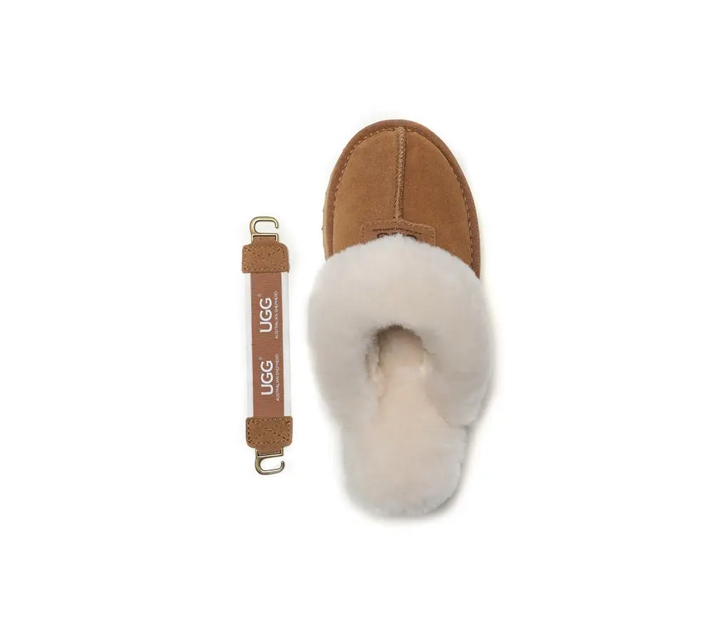 UGG Australian Shepherd Removable Strap Slingback UGG Slipper Women Waffle Platform