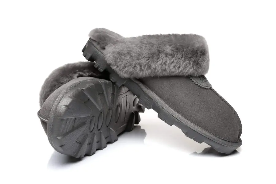 UGG Australia Shepherd Waffle Unisex Slippers Scuff Double Face Sheepskin