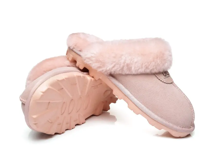 UGG Australia Shepherd Waffle Unisex Slippers Scuff Double Face Sheepskin