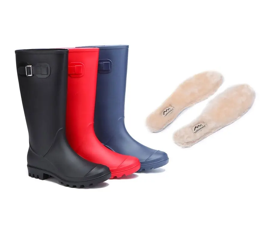 Tarramarra Rainboots Tall Gumboots Women Veronica With Wool Insoles