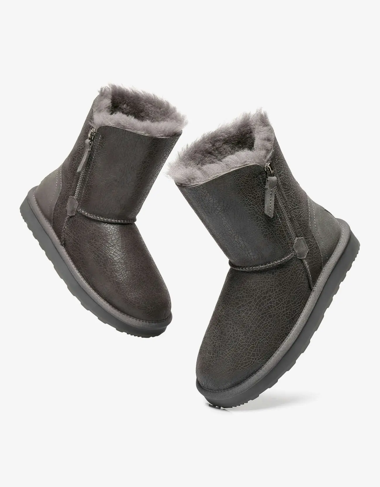 Urban Sheepskin Zipper Short Women Boots Zipporah