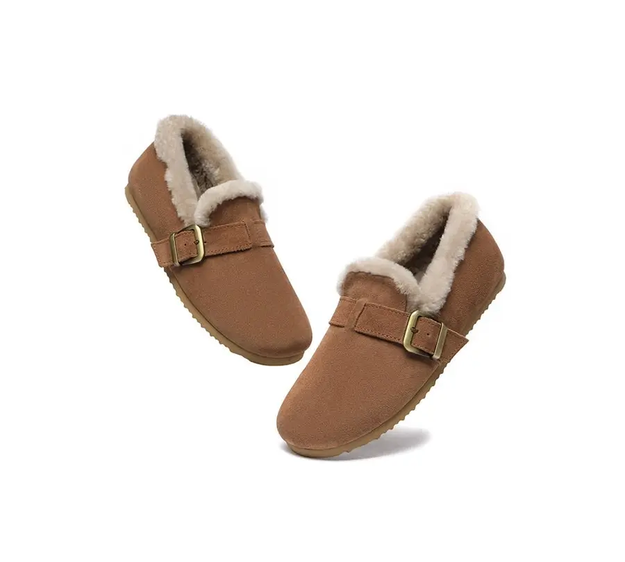 UGG Australian Shepherd Shearling Lined Suede Loafer Women Mona