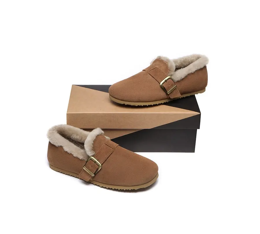 UGG Australian Shepherd Shearling Lined Suede Loafer Women Mona