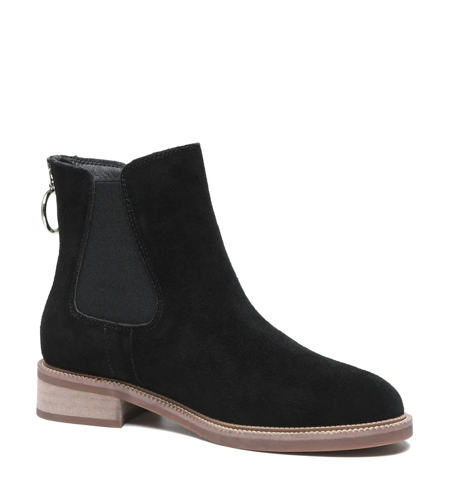 Tarramarra Black Leather Zipper Ankle Boots Daisy