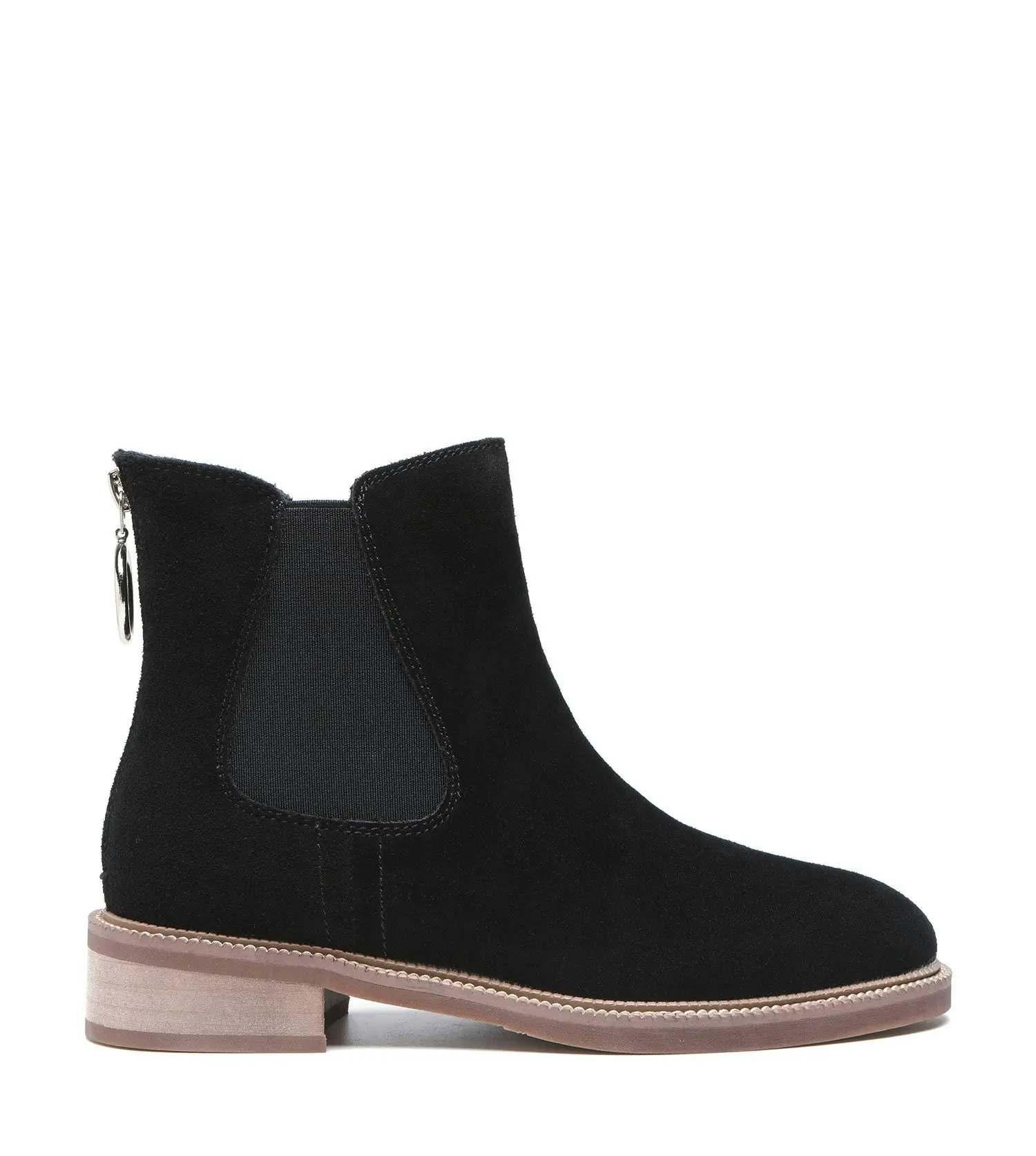 Tarramarra Black Leather Zipper Ankle Boots Daisy