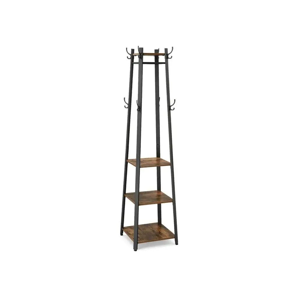 VASAGLE Coat Rack with 3 Shelves