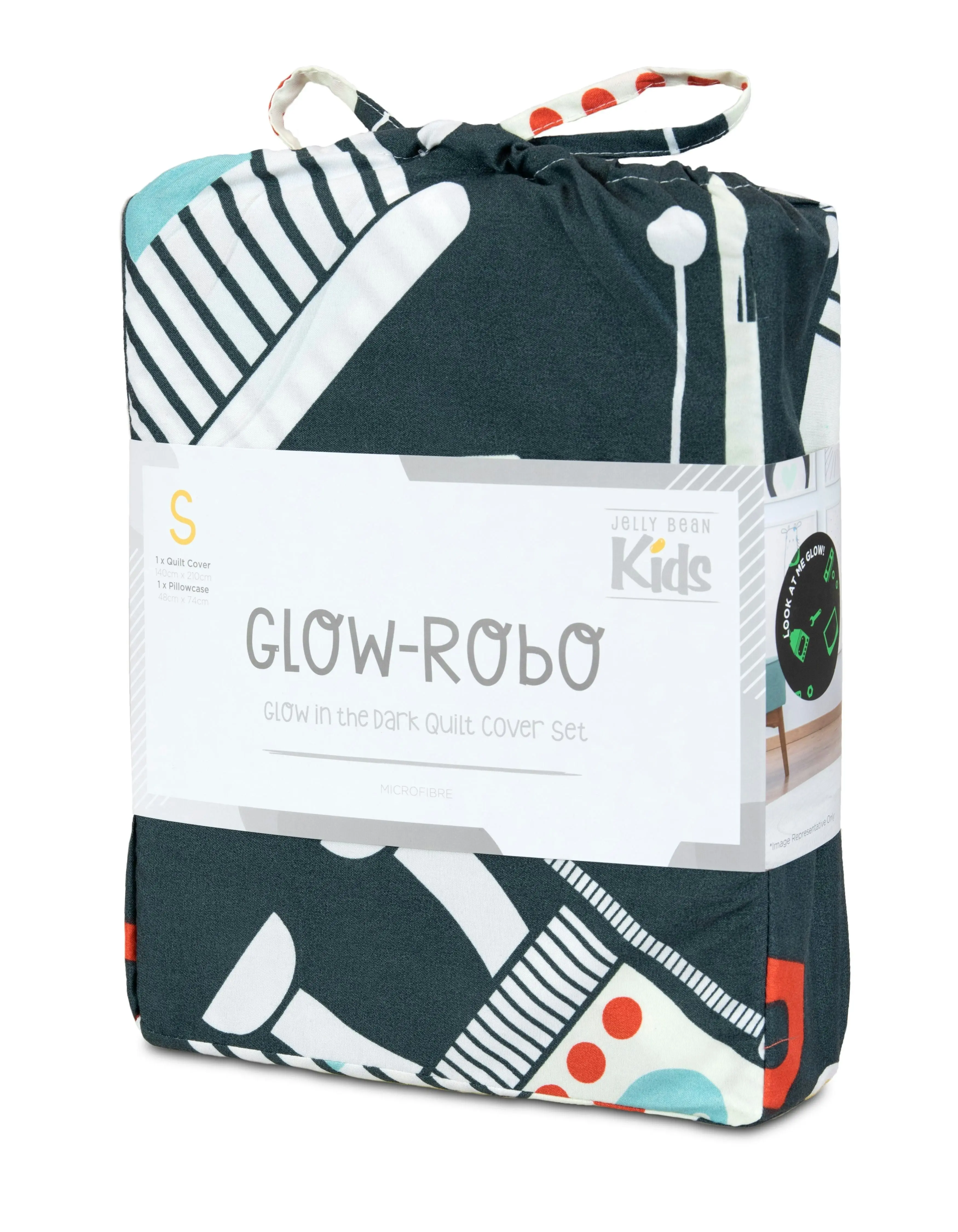 Jelly Bean Kids Glow Robo QUILT COVER SET