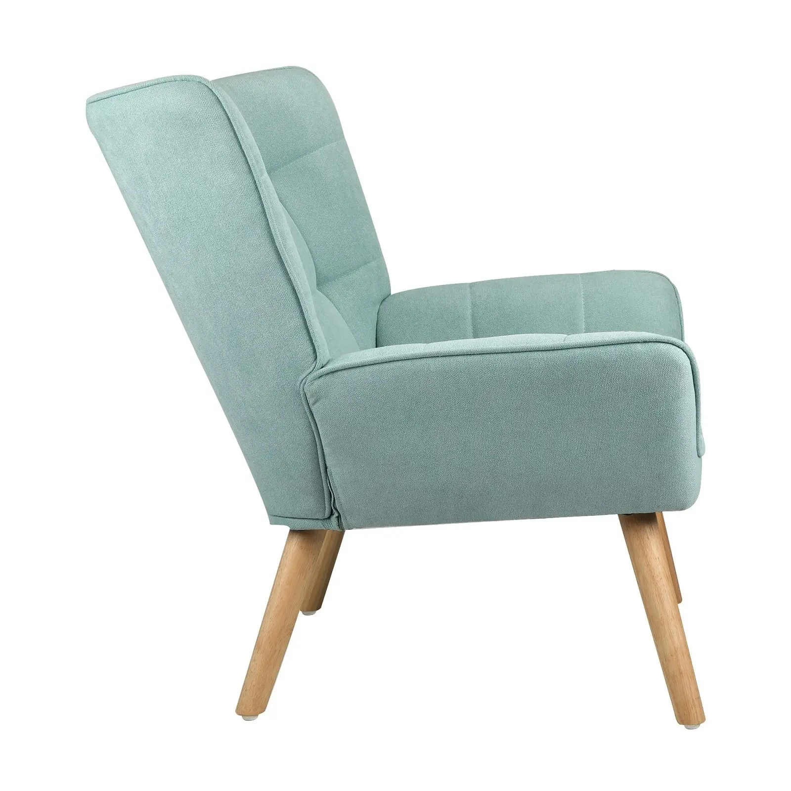 Oikiture Armchair Accent Chairs Sofa Lounge Fabric Upholstered Tub Chair Blue