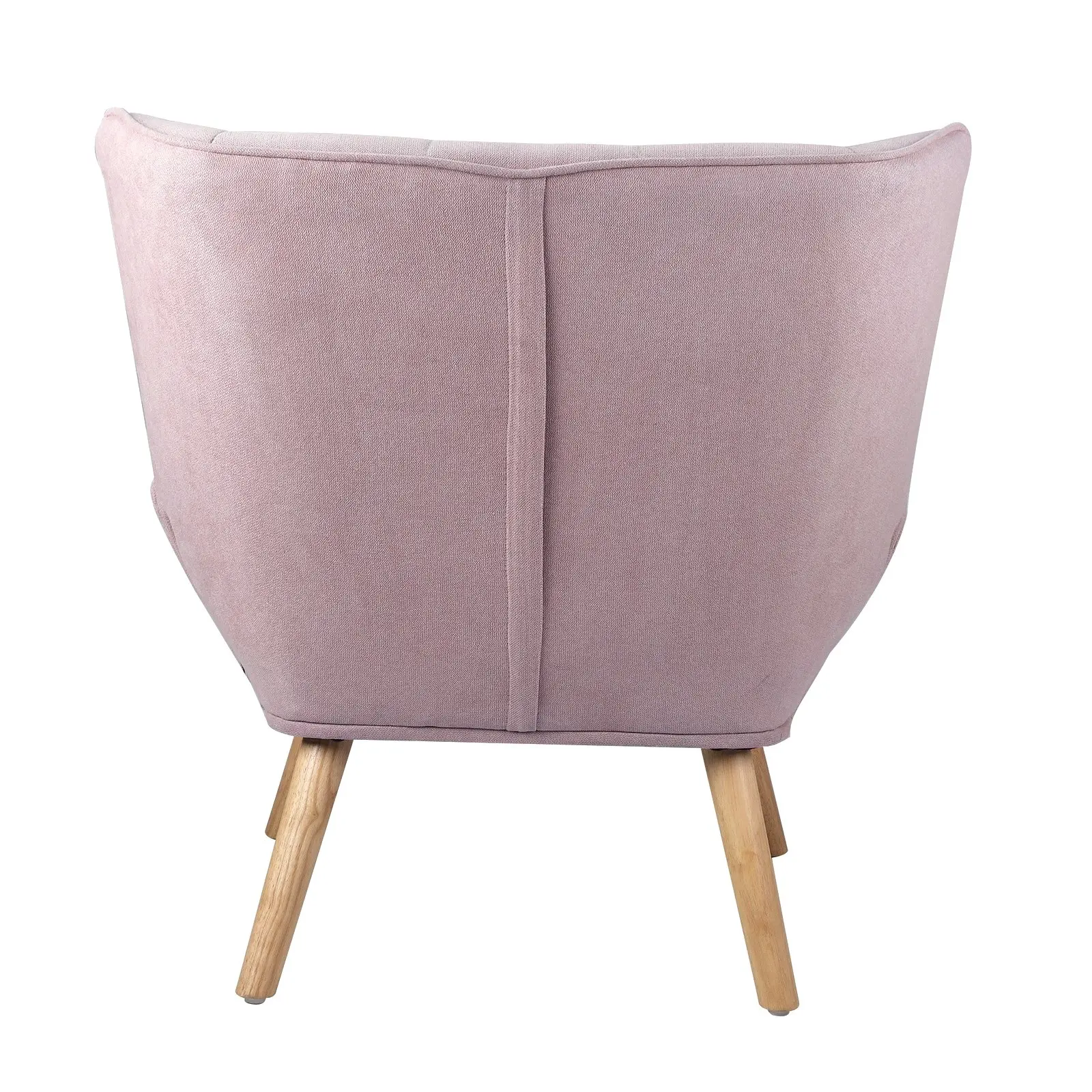 Oikiture Armchair Accent Chairs Sofa Lounge Fabric Upholstered Tub Chair Pink