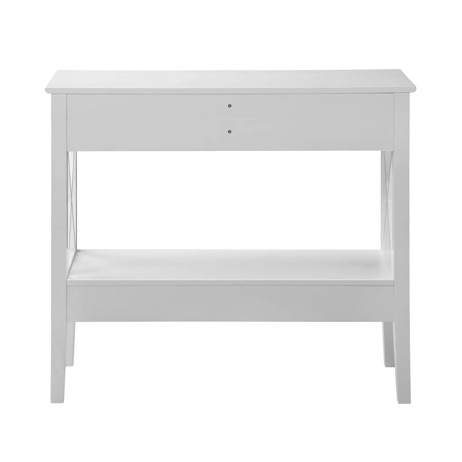 Oikiture Console Table Hall Side Entry 2 Drawers Hallway Display Shelf Desk