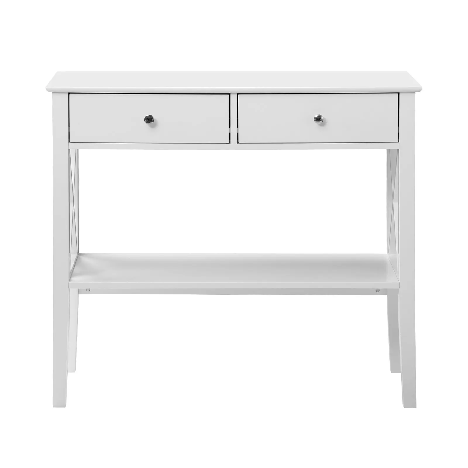 Oikiture Console Table Hall Side Entry 2 Drawers Hallway Display Shelf Desk