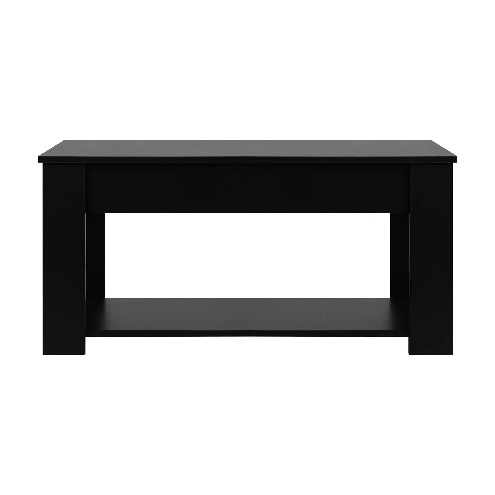 Oikiture Coffee Table Lift Up Top Modern Tables Hidden Book Storage Black