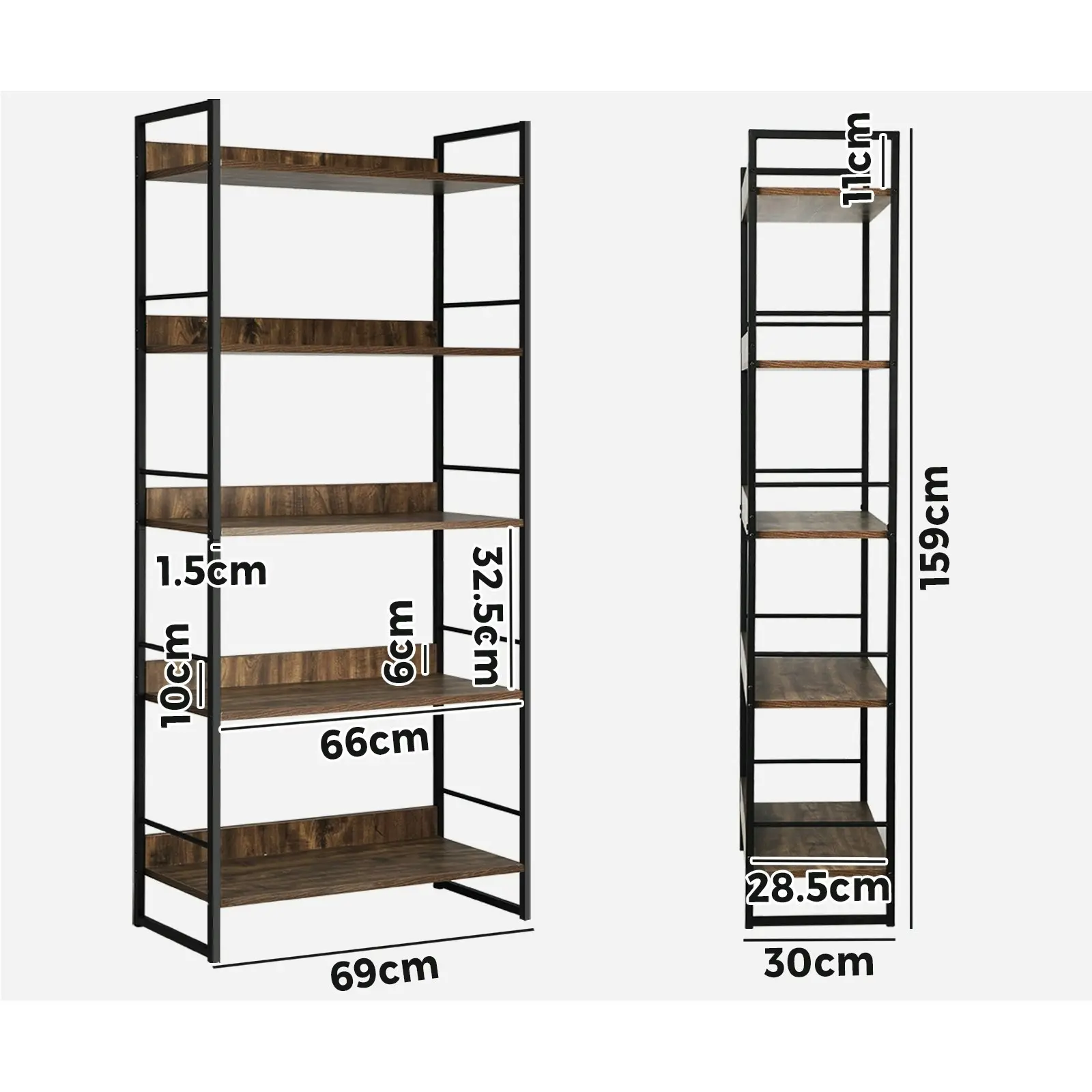 Oikiture Display Shelves Bookshelf Bookcase Shelf Storage Stand Rack Cupboard