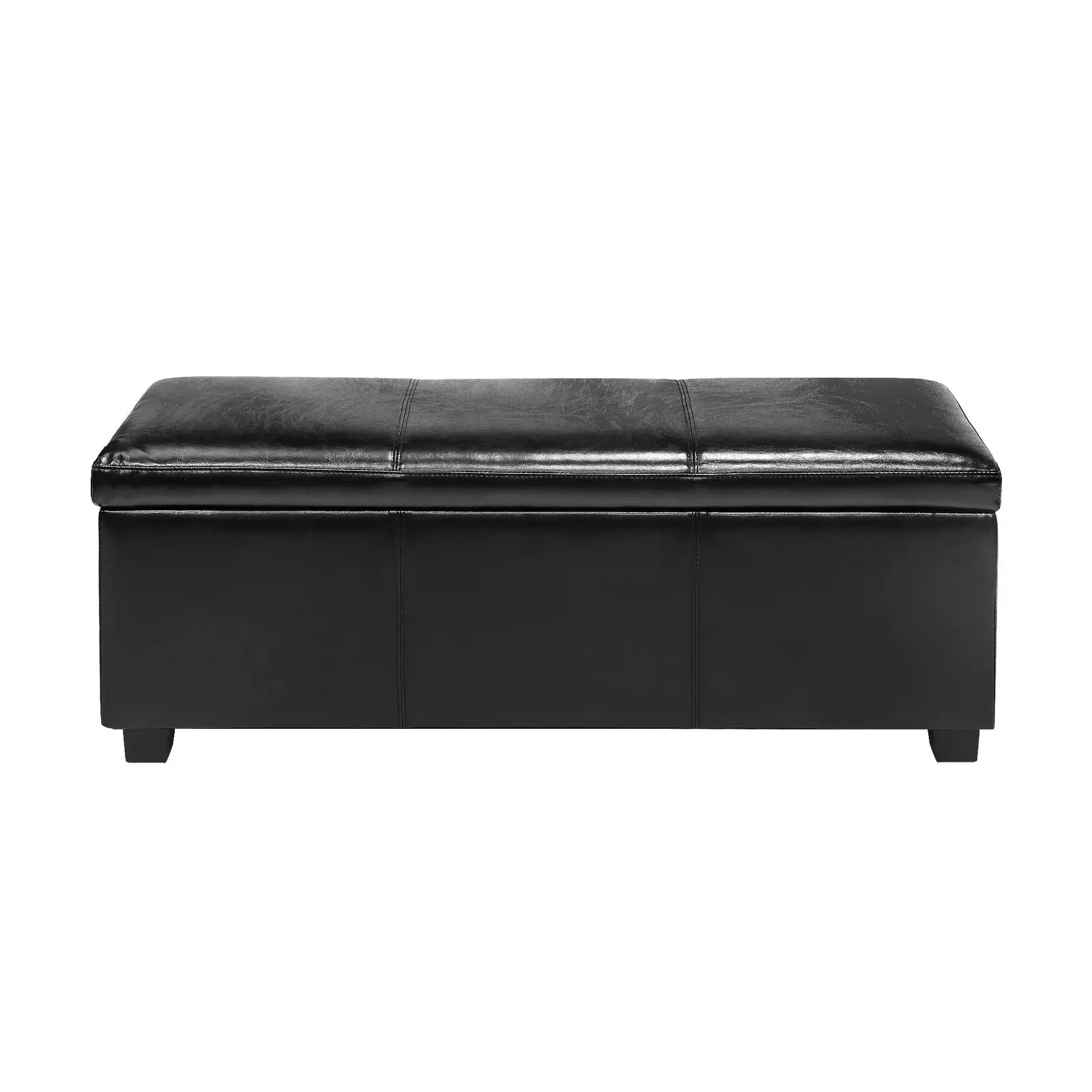 Oikiture Storage Ottoman Blanket Box PU Leather Arm Foot Stool Couch Large