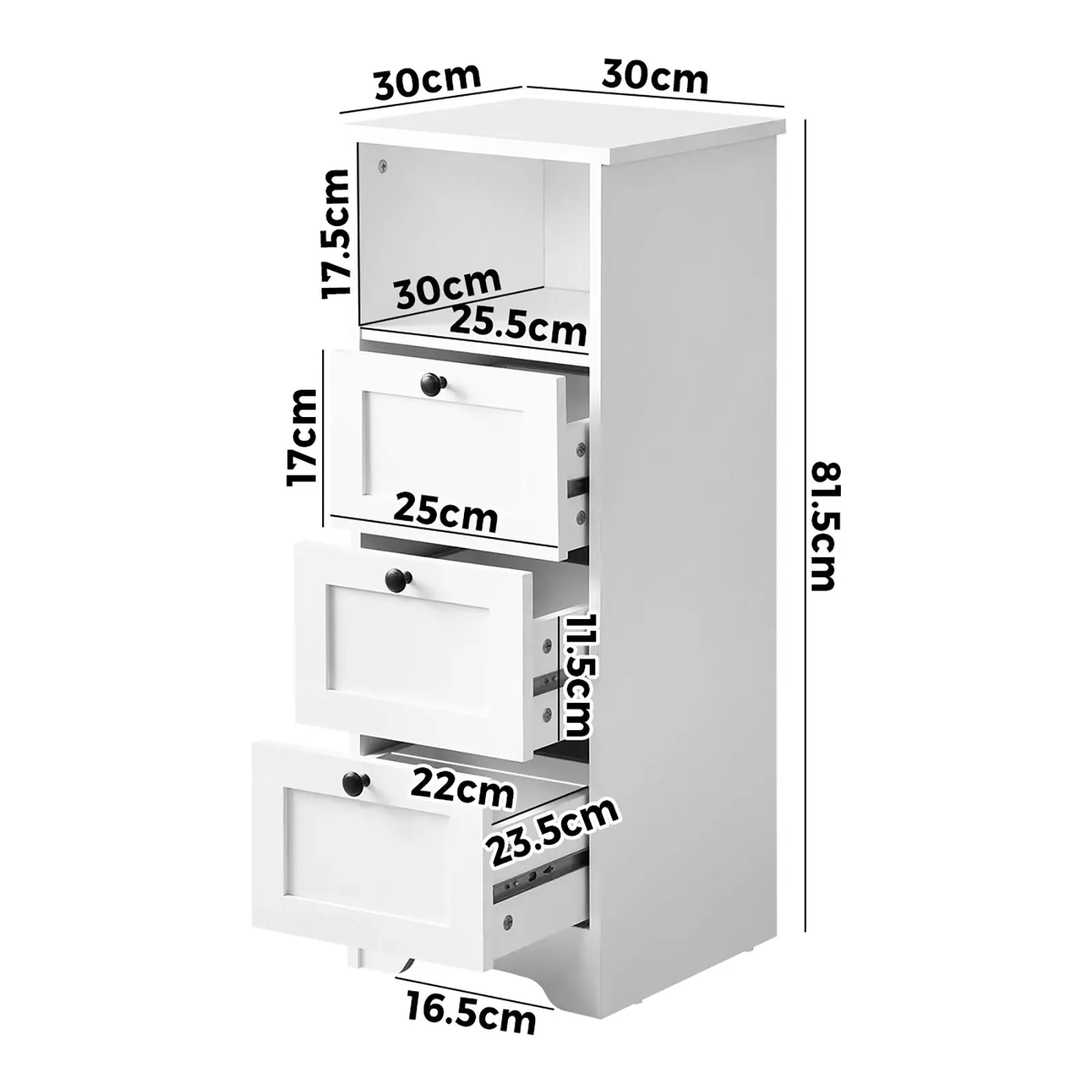 Oikiture Chest of Drawers Storage Cabinet Dresser Side Table Hamptons Furniture