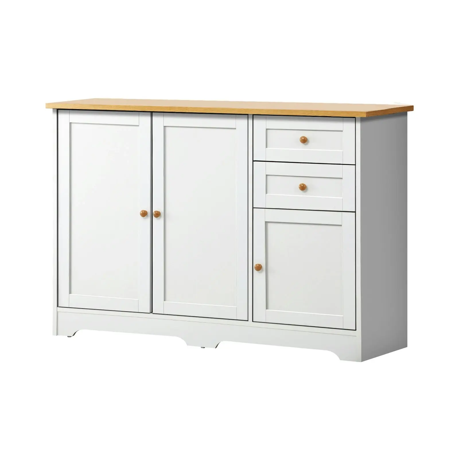 Oikiture Buffet Sideboard Storage Cabinet Cupboard Hallway Kitchen Drawers Table