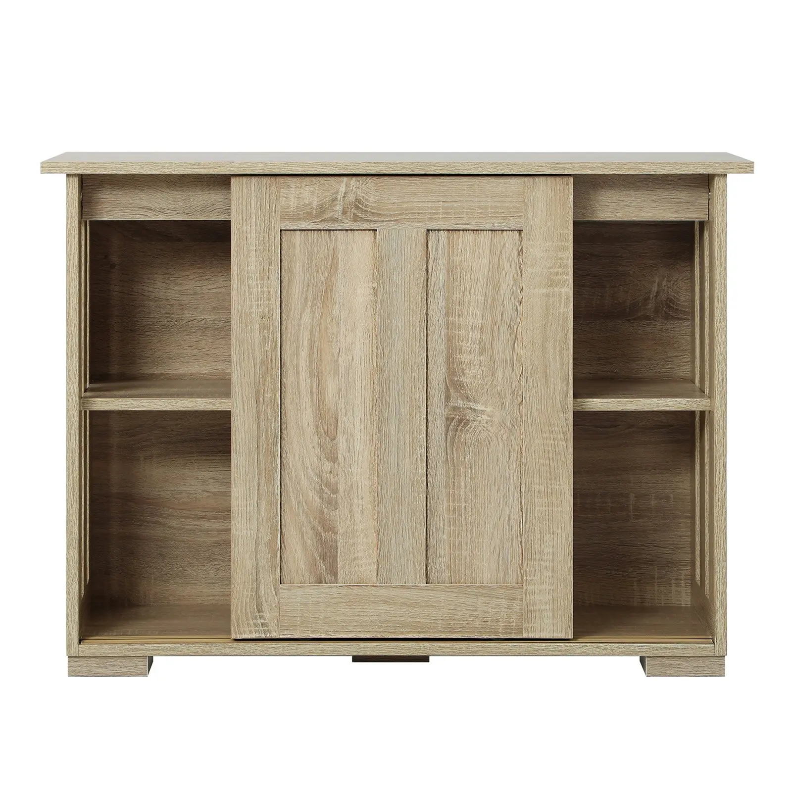 Oikiture Buffet Sideboard Cabinet Doors Storage Cupboard Hallway Table Natural