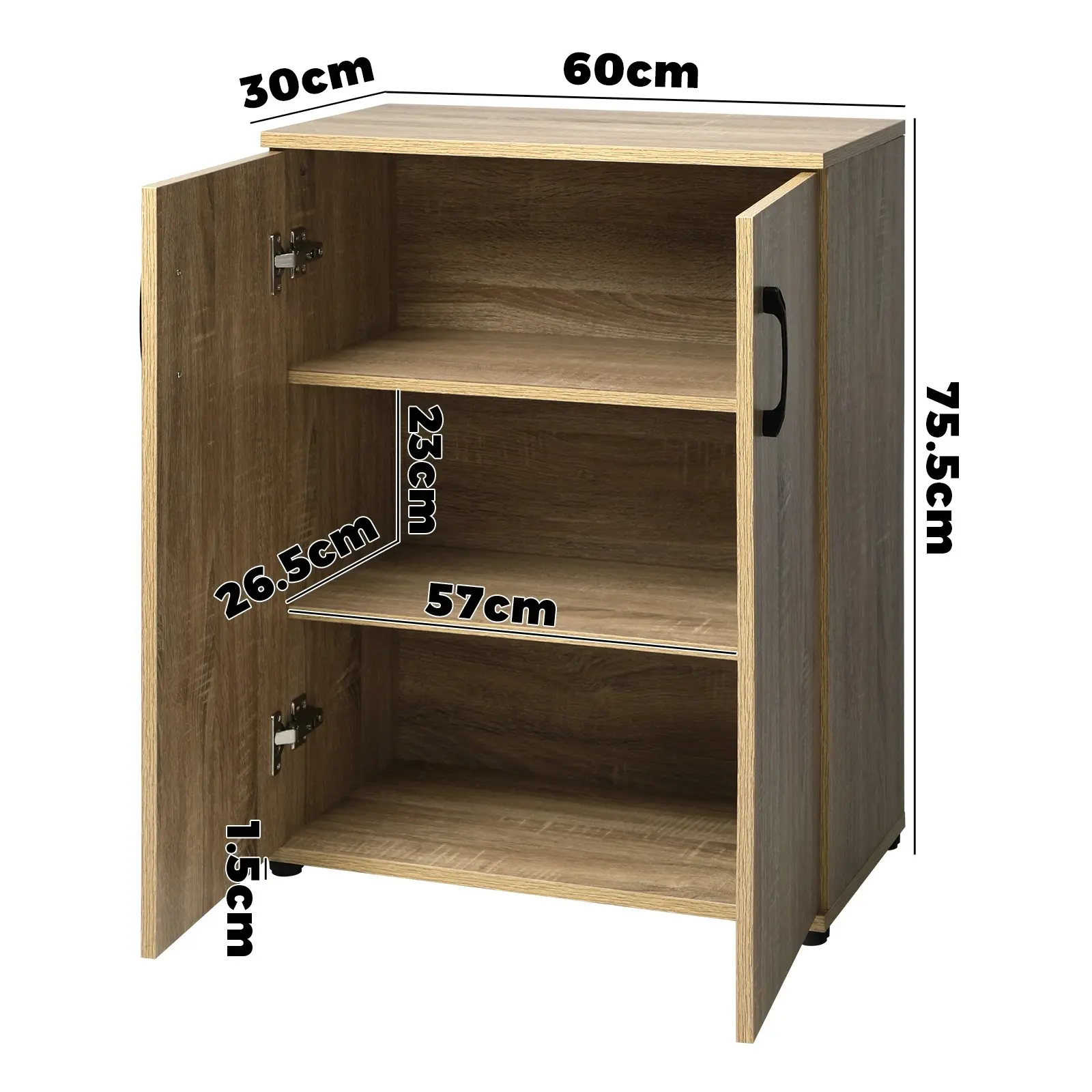 Oikiture Bathroom Storage Cabinet Sideboard Freestanding Cupboard Organiser