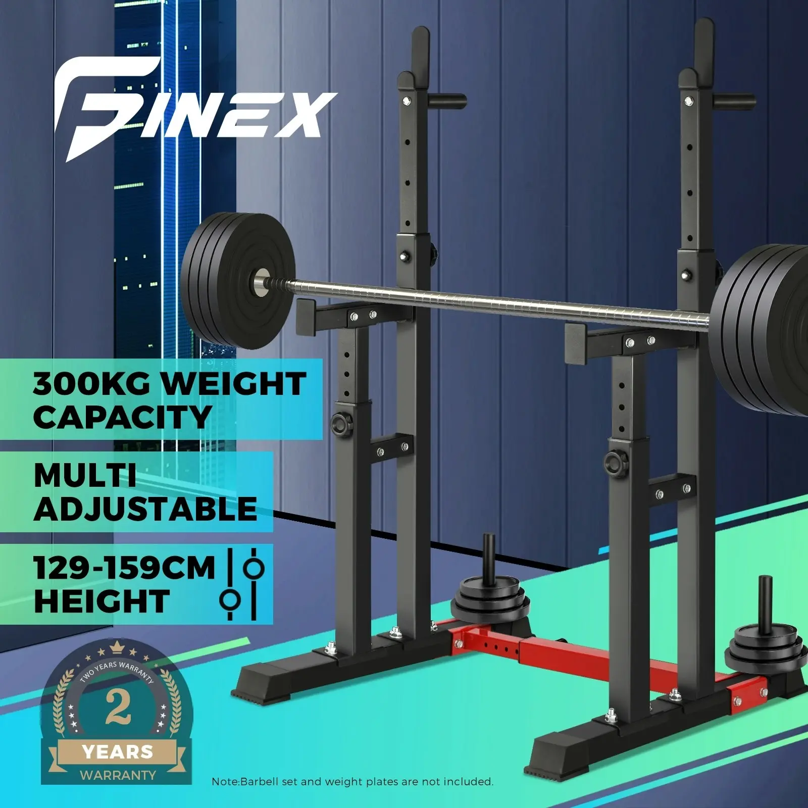 Finex Adjustable Squat Rack Weight Bench Press Barbell Bar Stand Weight Lifting