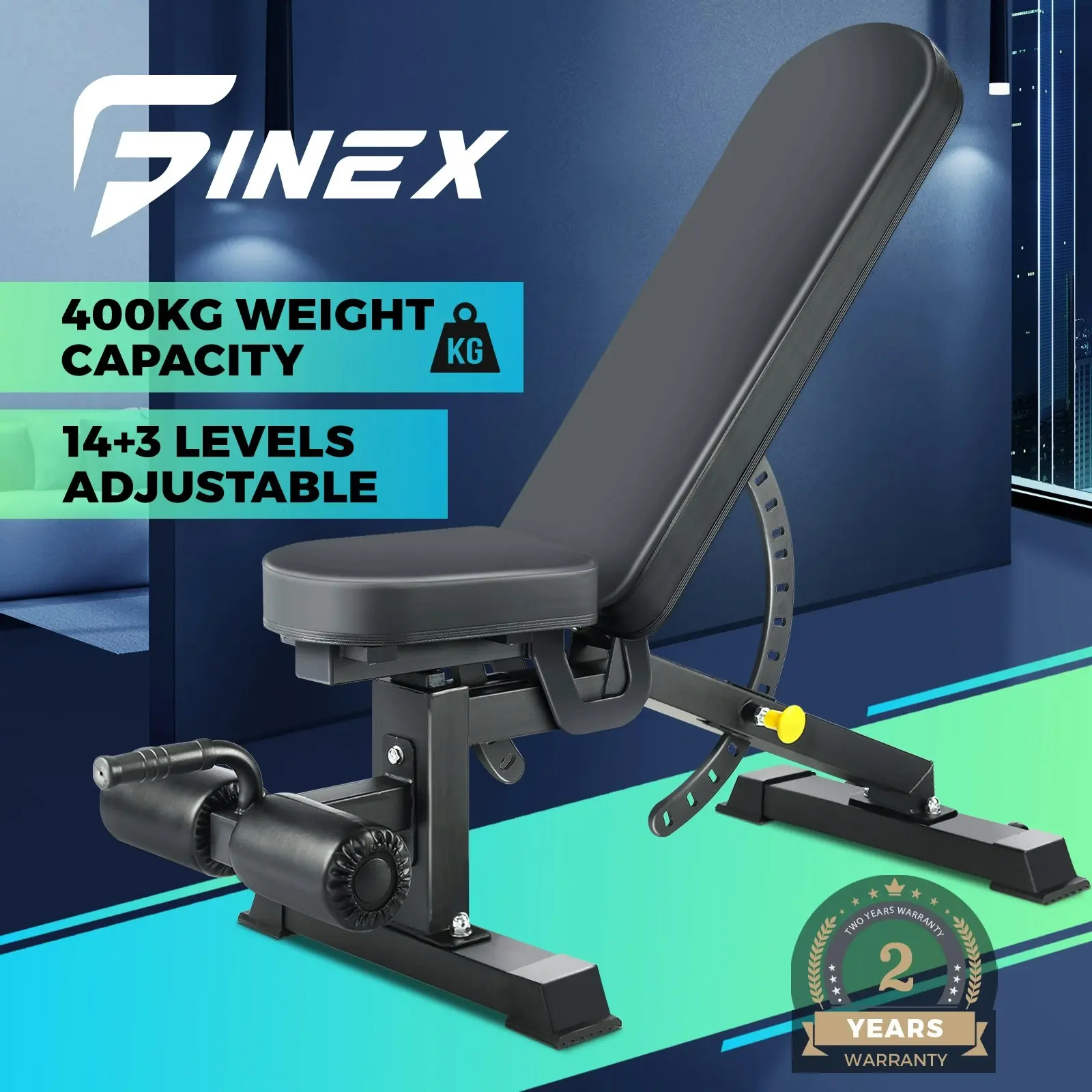 Finex Weight Bench FID Bench Flat Incline Decline Press Commercial Gym