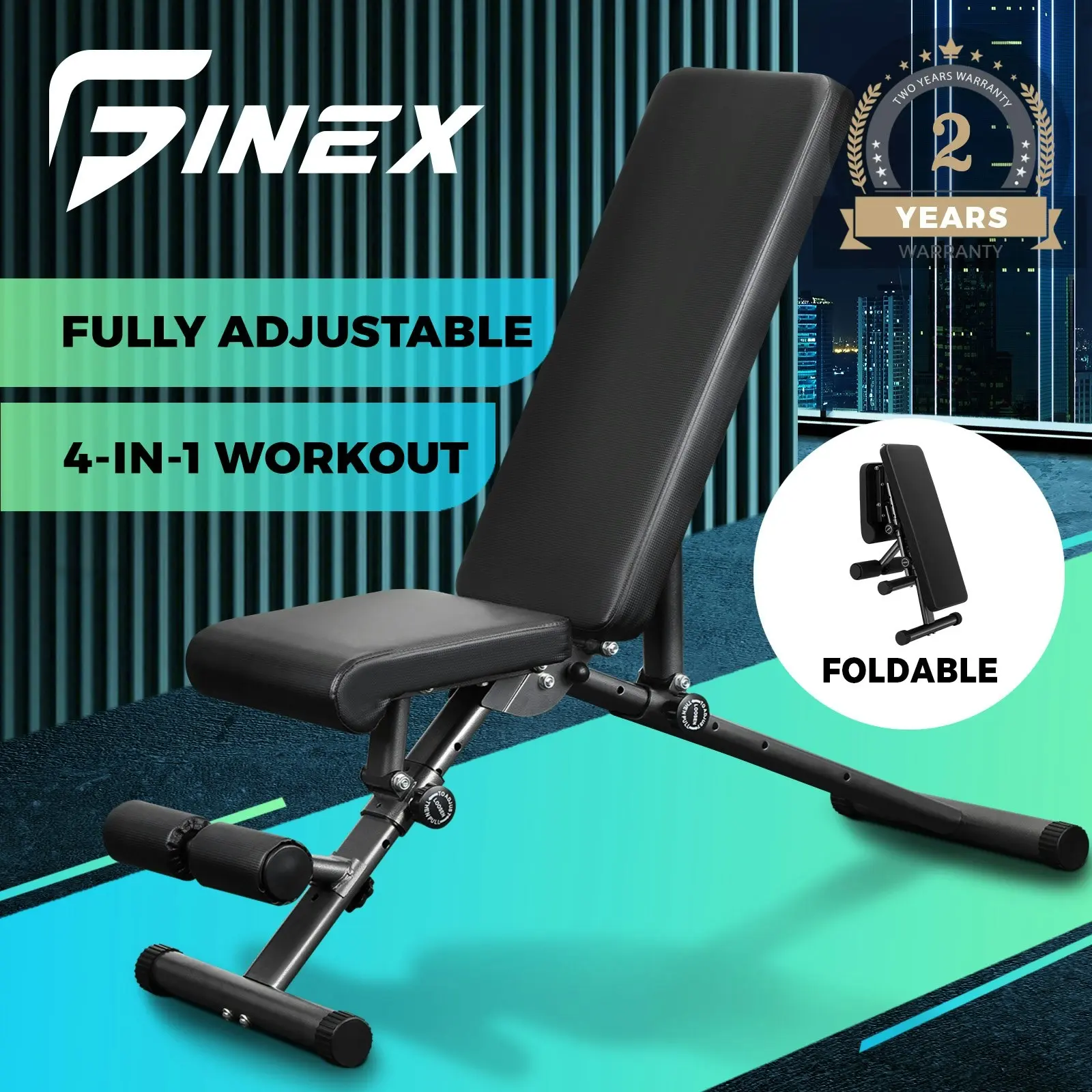 Finex Weight Bench FID Bench Press Fitness Flat Incline Decline Sit Up Equipment