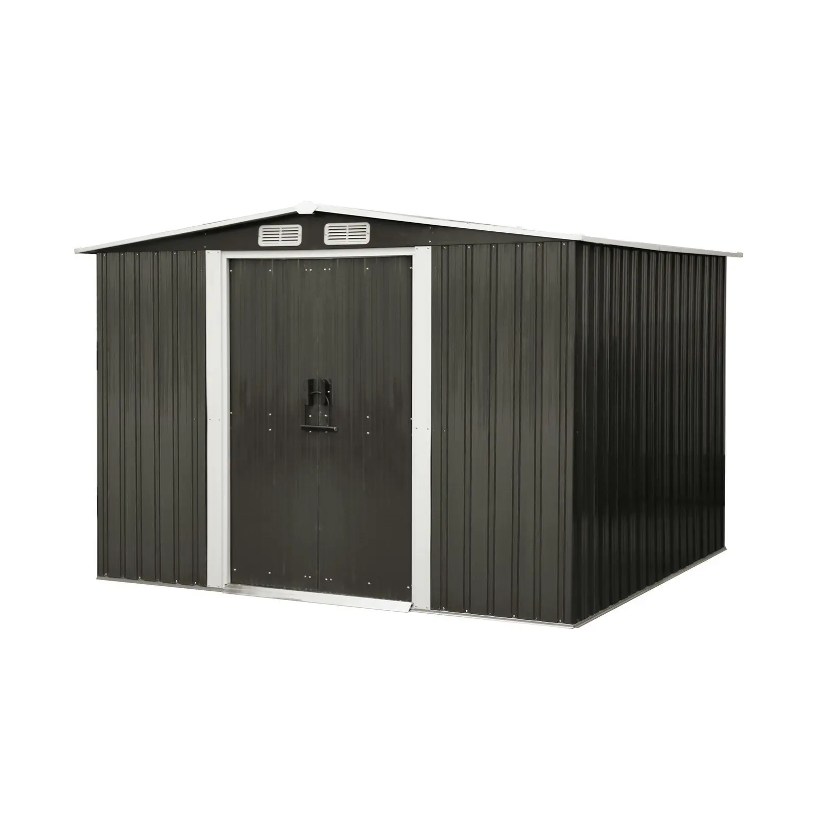 Livsip Garden Shed Outdoor Storage Sheds 2.57x2.05M Workshop Cabin Metal House